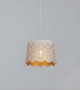 Pendant Light White Iron Flower Pattern 35cm E27 60W Pendant Light White Iron Flower Pattern 35cm E27 60W